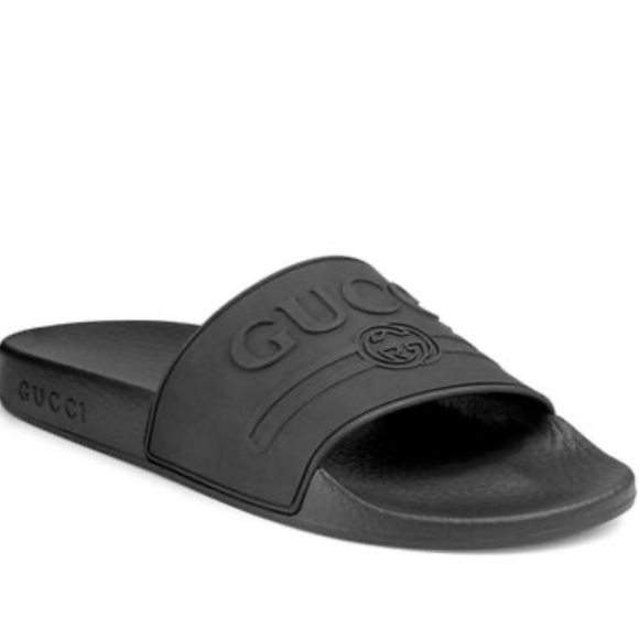 Gucci Shoes - Gucci Logo Rubber Pool Slides